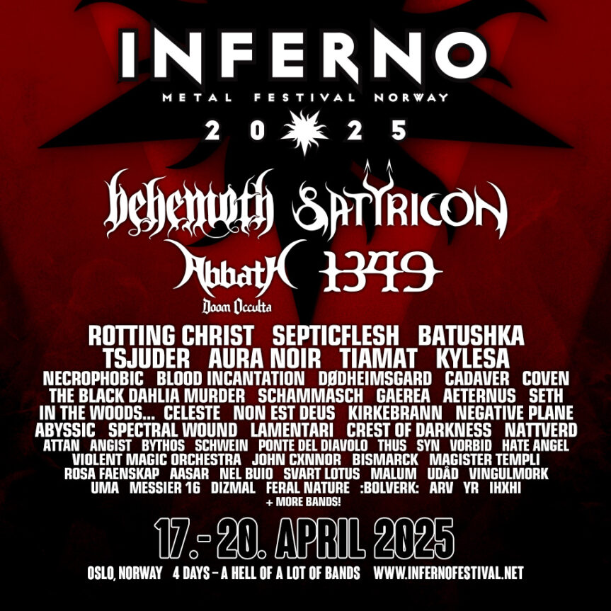 Abbath, Cadaver, and more to Inferno 2025