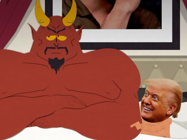 Trump in bed with Satan